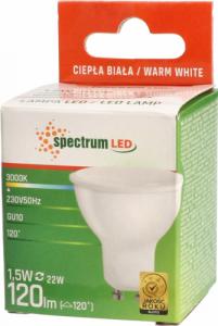 Spectrum LED Żarówka LED GU10 1,5W 230V ciepła WW WOJ13268 SPECTRUM 3
