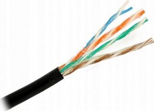 Digitus Kabel teleinformatyczny U/UTP kat.5e PE zewnętrzny suchy czarny Fca DK-1511-V-05-OD /50m/ 6