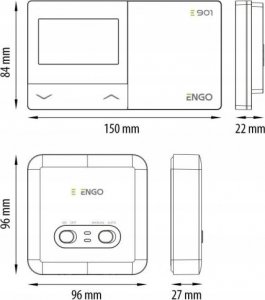 Engo Programowany, bezprzewodowy regulator temperatury E901RF 7