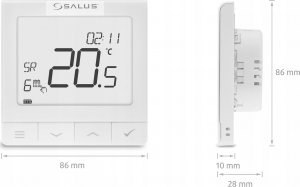 Salus Ultra-cienki podtynkowy regulator OpenTherm, 230V 2