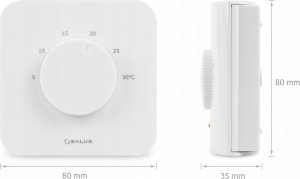 Salus Bezprzewodowy, natynkowy, elektroniczny regulator temperatury sieci ZigBEE -dobowy . 2xAA, biały 3