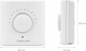 Salus Bezprzewodowy, natynkowy, elektroniczny regulator temperatury sieci ZigBEE -dobowy . 2xAA, biały 7