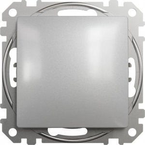 Schneider Electric Sedna Design Łącznik 1-biegunowy srebrne aluminium SDD113101 1