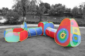 NAMIOT DLA DZIECI Z PIŁECZKAMI 5w1 TUNELE + TARCZA 2