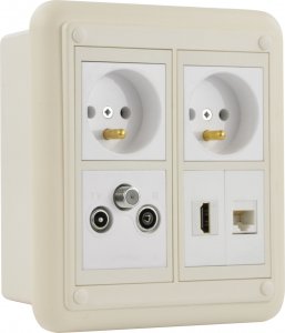 Javel Obudowa n/t M45 2x2M biały JL-02-O2M-1 8