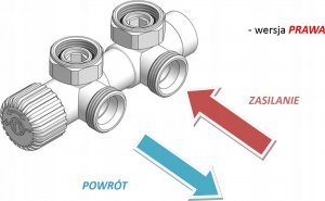 Vario Term Zestaw instalacyjny ALL IN ONE, TWINS kąt. prawy, czarny mat (pex) 15
