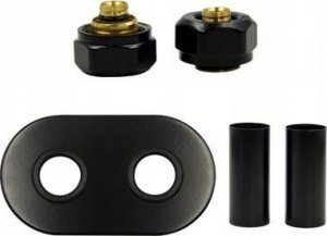 Vario Term Zestaw instalacyjny ALL IN ONE, TWINS kąt. prawy, czarny mat (pex) 16