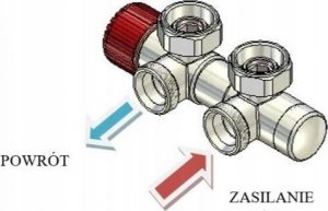 Vario Term Zestaw instalacyjny ALL IN ONE, TWINS kąt. prawy, czarny mat (pex) 5