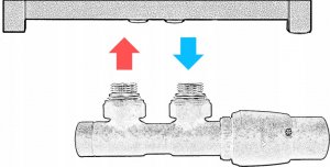 Vario Term Zestaw instalacyjny ALL IN ONE, TWINS kąt. prawy, czarny mat (pex) 8