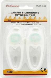 Carcommerce Lampki do roweru silikonowe przód i tył - białe 2