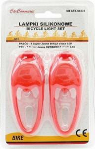 Carcommerce Lampki do roweru silikonowe przód i tył - czerwone 2
