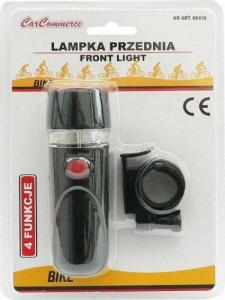Carcommerce Lampka do roweru przednia czarna - 3 super white LED 2