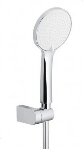 Słuchawka prysznicowa KFA ANGELIT NATRYSK PUNKTOWY, RĄCZKA NATRYSKOWA 3-FUNKCYJNA, SILIKONOWA (BIAŁY-CHROM) + WĄŻ PVC 1500 FLEX + UCHWYT ŚCIENNY PRZEGUBOWY 2