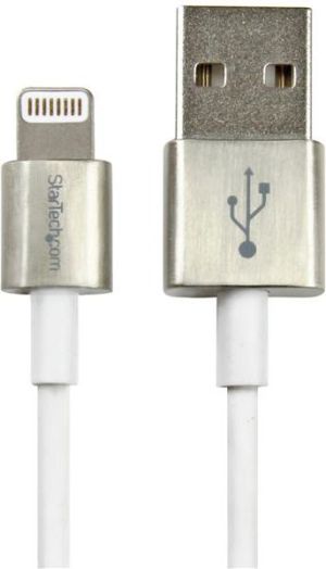 Kabel USB StarTech USB A/Lightning, Biały, 1m (USBLTM1MWH) 1