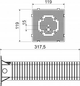 Kopos Puszka osprzętowa do dociepleń 120x120x315mm MDZ 300 KB 3