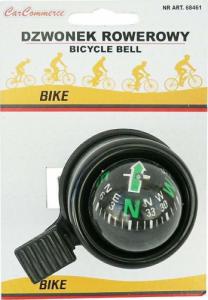 Carcommerce Dzwonek do roweru z kompasem czarny 2