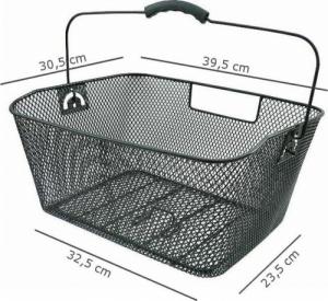 Carcommerce Koszyk na rower metalowy tylny na bagażnik 3