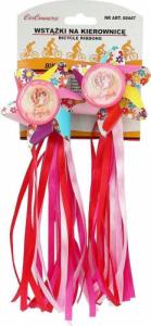 Carcommerce Frędzle wstążki do roweru na kierownicę - różowo-czerwone 2