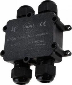 V-TAC Mufa Hermetyczna VT-871 Konektor Puszka 4X fi 8-12mm Czarny IP68 5982 1