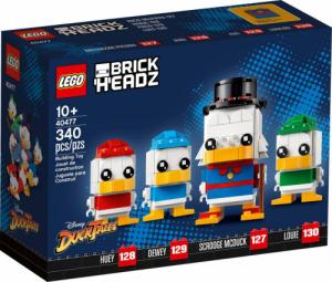 LEGO BrickHeadz Sknerus McKwacz, Hyzio, Dyzio i Zyzio (40477) 1