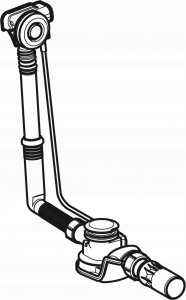 Syfon Geberit Zestaw odpływowo-przelewowy do wanien, z korkiem automatycznym, kompletny, chrom bł. [1/10/80] 6