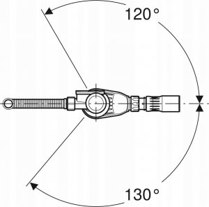 Syfon Geberit Zestaw odpływowo-przelewowy do wanien, z korkiem automatycznym, kompletny, chrom bł. [1/10/80] 7