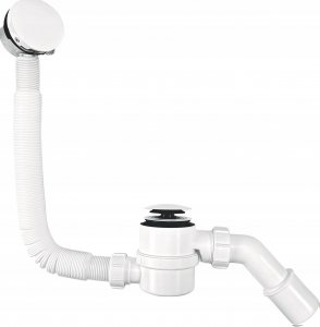 Syfon Mc Alpine Zestaw (syfon) odpływ-przelew.wannowy z odejściem 40/50mm z mech.napełniającym i autom. mosiądz chrom [5] 3