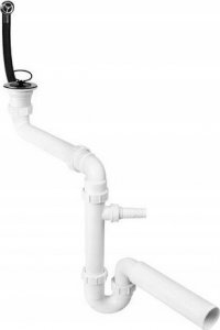 Syfon Syfon zlewozmywakowy rurowy 3.5x50mm z podłączeniem do pralki lub zmywarki 3
