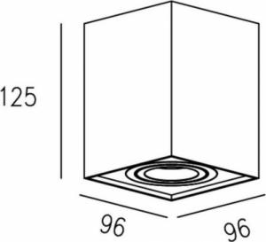 Lampa sufitowa Zuma Line Oprawa natynkowa spot QUADRO H-89200-WH Zuma Line 2