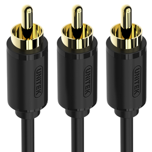Kabel Unitek RCA (Cinch) x3 - RCA (Cinch) x3 1.5m czarny (Y-C950BK) 2