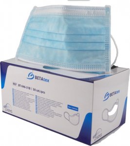 Zarys Zarys Betatex - Maseczki ochronne, jednorazowe, włókninowe - 50 sztuk 7