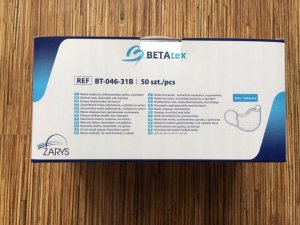Zarys Zarys Betatex - Maseczki ochronne, jednorazowe, włókninowe - 50 sztuk 10