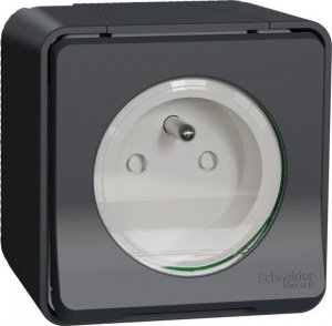 Schneider Electric Mureva Styl Gniazdo 2P+PE antracytowe MUR35031 1