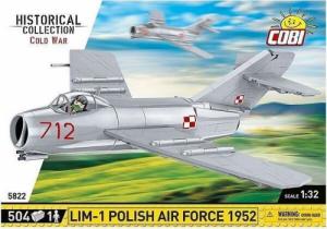 Cobi COBI 5822 Historical Collection Cold War Zimna Wojna Samolot myśliwski LIM-1 Polish Air Force 504 klocki 1