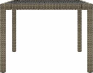 vidaXL vidaXL Stół ogrodowy, szary, 190x90x75 cm, szkło i rattan PE 4
