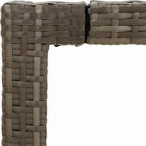 vidaXL vidaXL Stół ogrodowy, szary, 190x90x75 cm, szkło hartowane i rattan PE 5