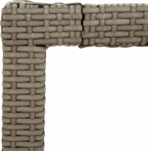 vidaXL vidaXL Stół ogrodowy, beżowy, 190x90x75 cm, szkło i rattan PE 5