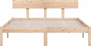 vidaXL Rama łóżka, lite drewno sosnowe, 140x200 cm 4