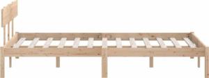 vidaXL Rama łóżka z litego drewna sosnowego, 140 x 190 cm 5