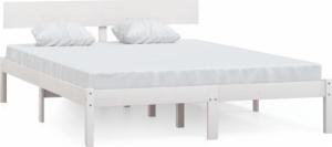vidaXL vidaXL Rama łóżka, biała, lite drewno sosnowe, 135x190 cm, podwójna 2
