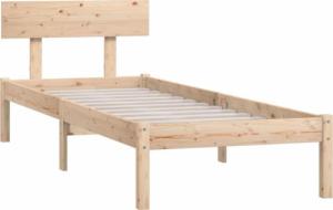 vidaXL Rama łóżka, lite drewno sosnowe, 90 x 200 cm 3