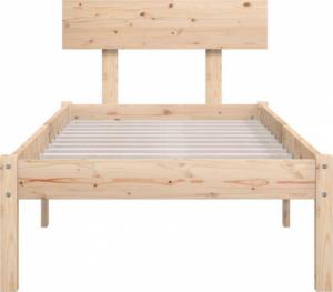 vidaXL Rama łóżka, lite drewno sosnowe, 90 x 200 cm 4