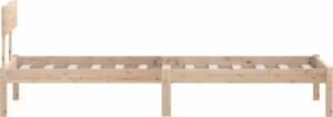 vidaXL Rama łóżka, lite drewno sosnowe, 90 x 200 cm 5