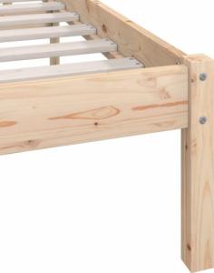 vidaXL Rama łóżka, lite drewno sosnowe, 90 x 200 cm 7