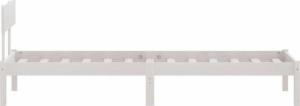 vidaXL vidaXL Rama łóżka, biała, lite drewno sosnowe, 100 x 200 cm 5