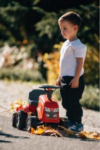 Falk FALK Traktorek Baby Massey Ferguson Czerwony z Przyczepką + akc. Od 1 roku 1
