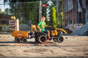 Falk FALK Traktor Case IH Backhoe Pomarańczowy z Przyczepką Ruchoma Łyżka od 3 Lat 2