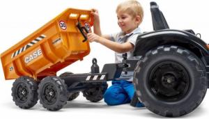 Falk FALK Traktor Case IH Backhoe Pomarańczowy z Przyczepką Ruchoma Łyżka od 3 Lat 7