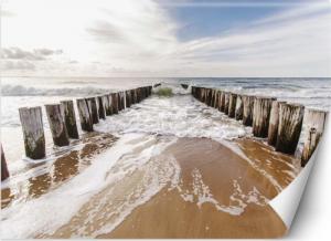 Feeby FOTOTAPETA Falochron Morze Plaża Pejzaż 250x175 1