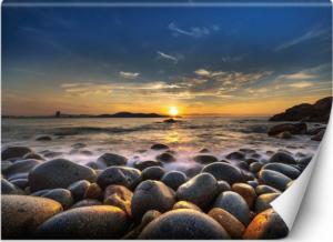 CaroGroup FOTOTAPETA Zachód Słońca Morze Kamienie 254x184 1